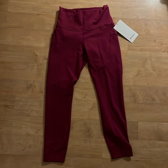 NWT Lululemon Wunder Train High-Rise Tights 25” Pocket Magenta Purple size 6 - Picture 4 of 6